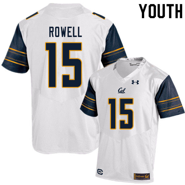Youth #15 Robby Rowell Cal Bears UA College Football Jerseys Sale-White